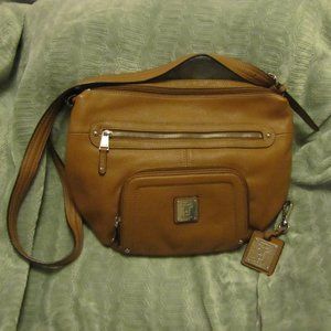 Tignanello Leather Shoulder Bag Purse & Keychain